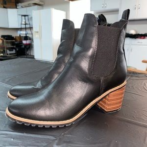 Black Wedge Ankle Boots